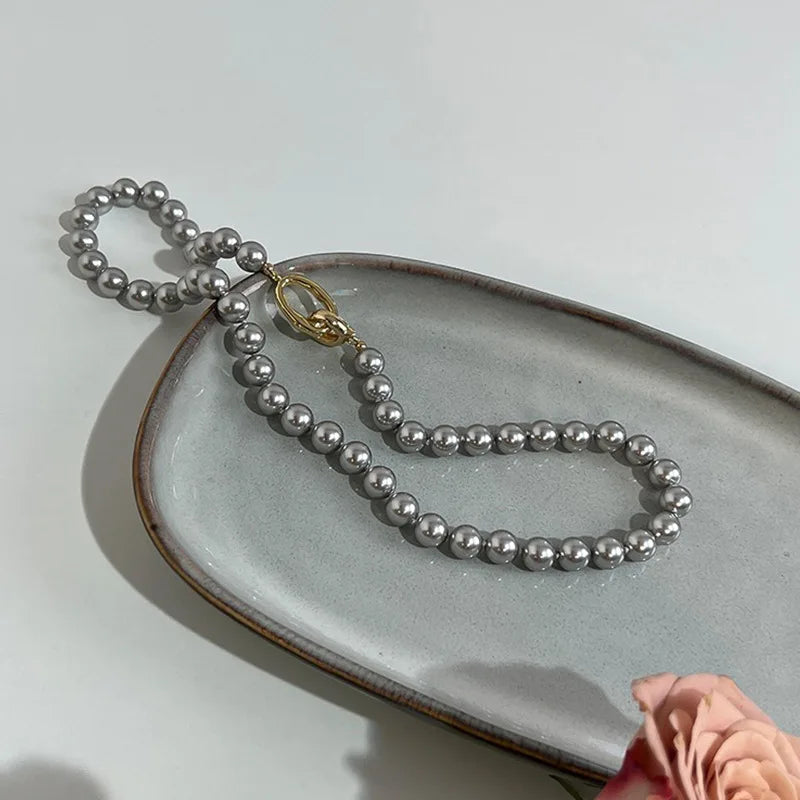 Ivanka's Pearl, Simulated, Trendy, Stylish, Vintage, Lariat, Temperament, Bead Necklace