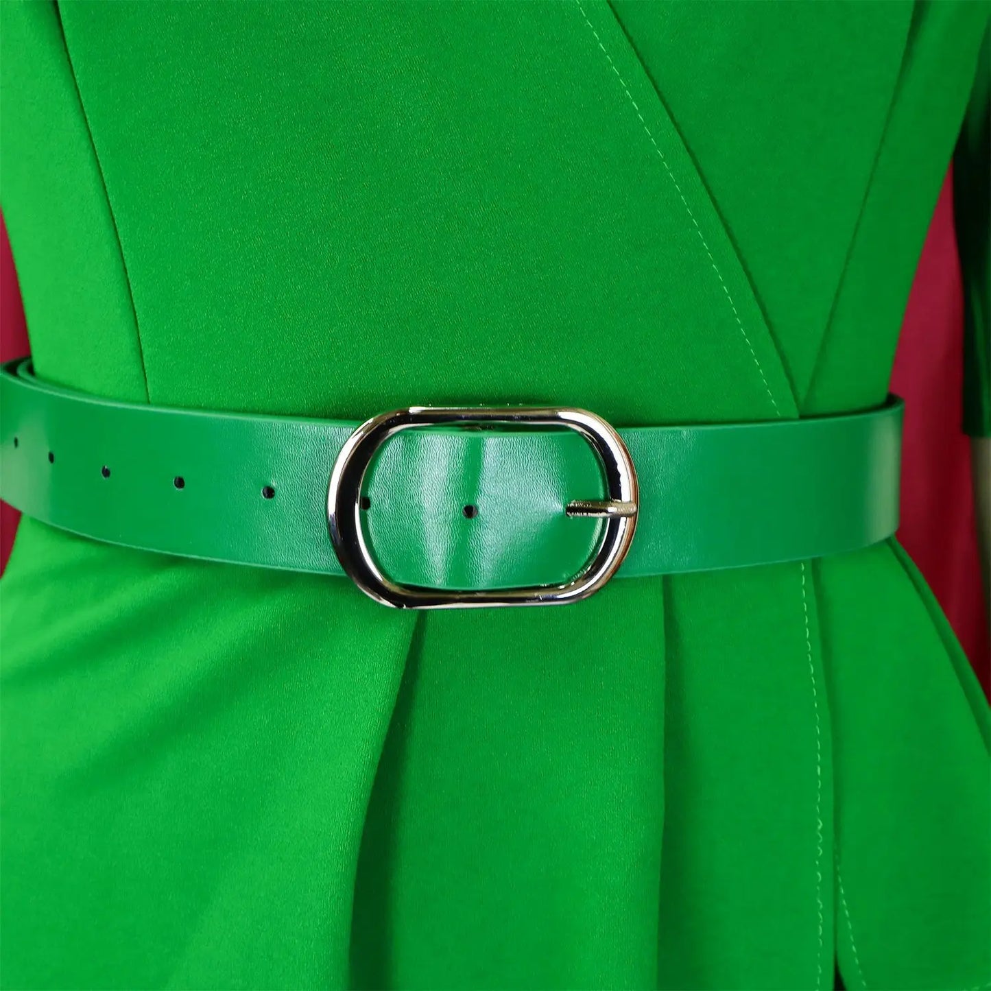 Liz's Plus size, stylish, trendy, Pleated, Temperament, V-Neck, Midi, Office Dress