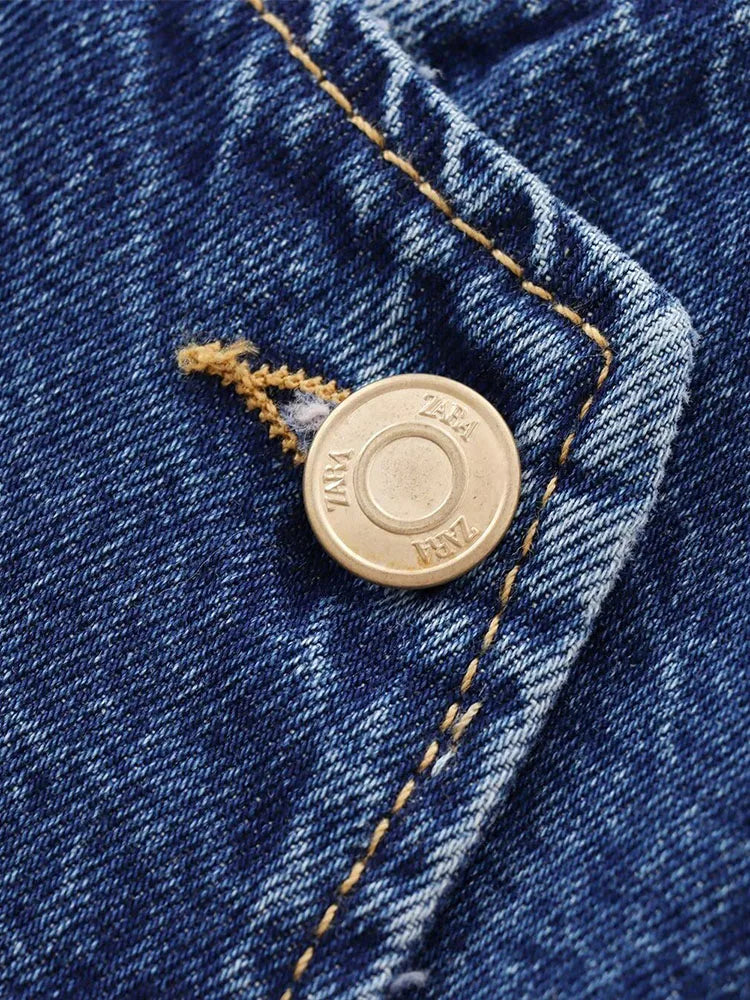 Elsa's Casual, Trendy, Stylish, Waistline, Cotton, Denim, Jeans Vest