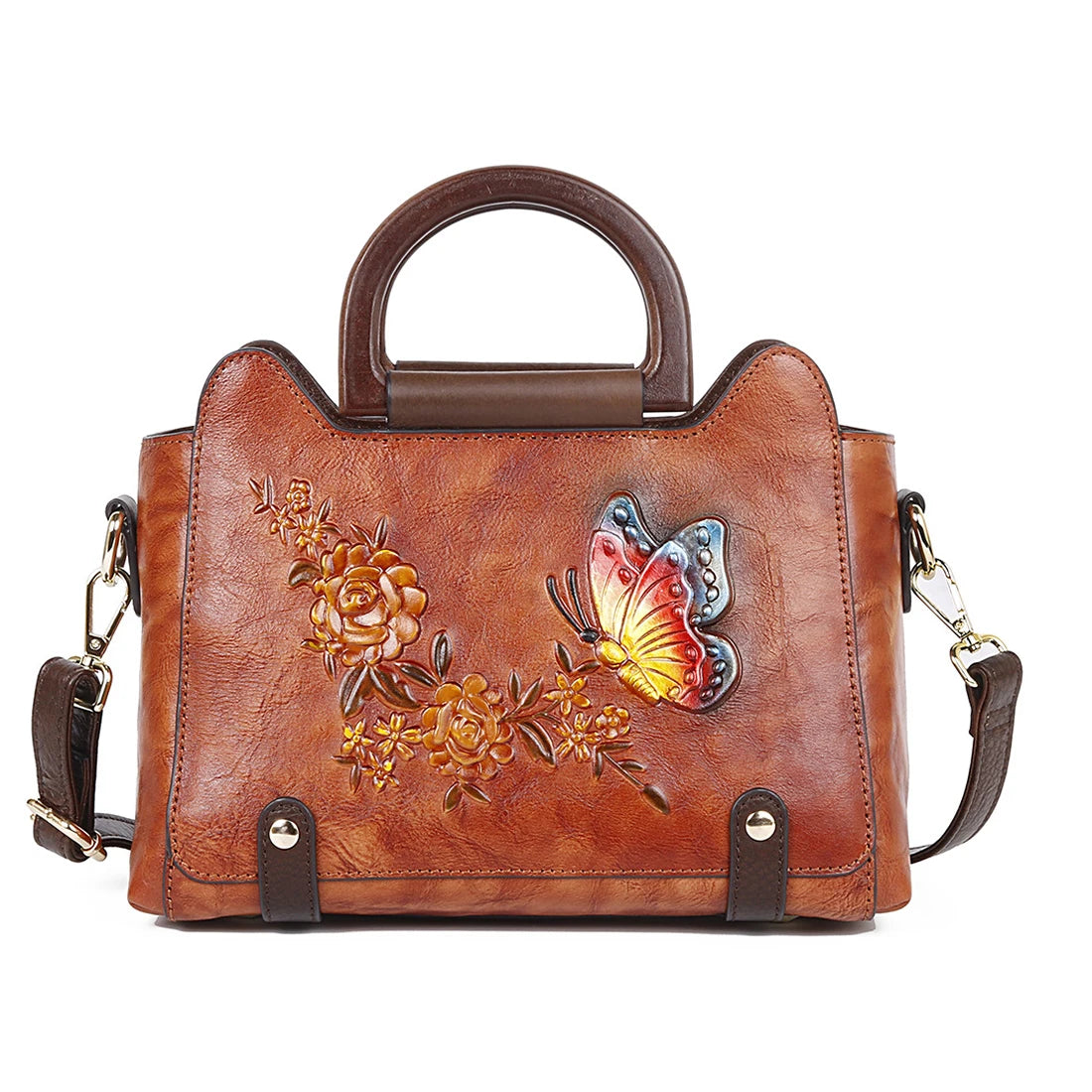 Huda's Retro, Vintage, Genuine Leather, Trendy, Stylish, Handmade, Shoulder Bag