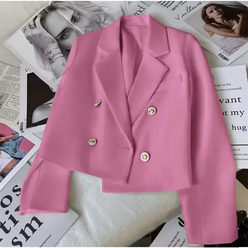 Bianca's Office Cropped Long Sleeves Blazer Jacket