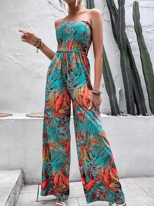 Maria's backless casual sleeveless jumpsuit