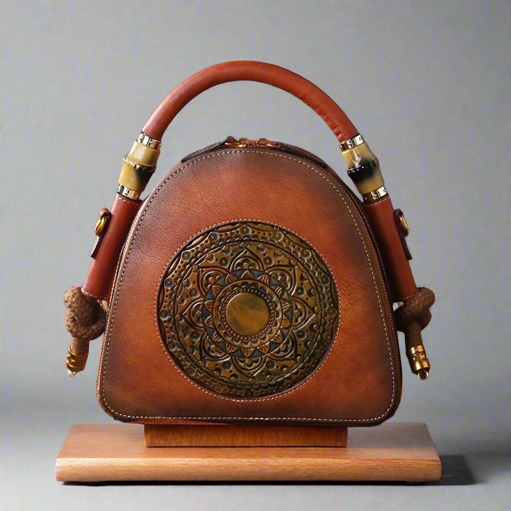 Lura's Retro, Vintage, Genuine Leather, Trendy, Stylish, Handmade, Shoulder Bag