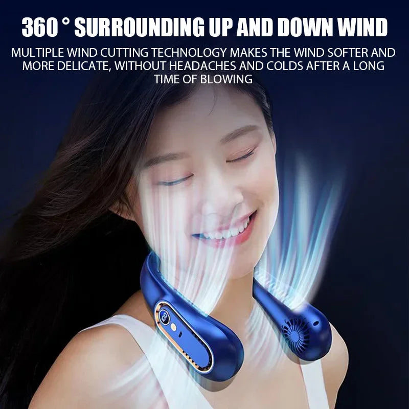 Neck Mini Fan- with rechargeable Li battery - 2000 mAh