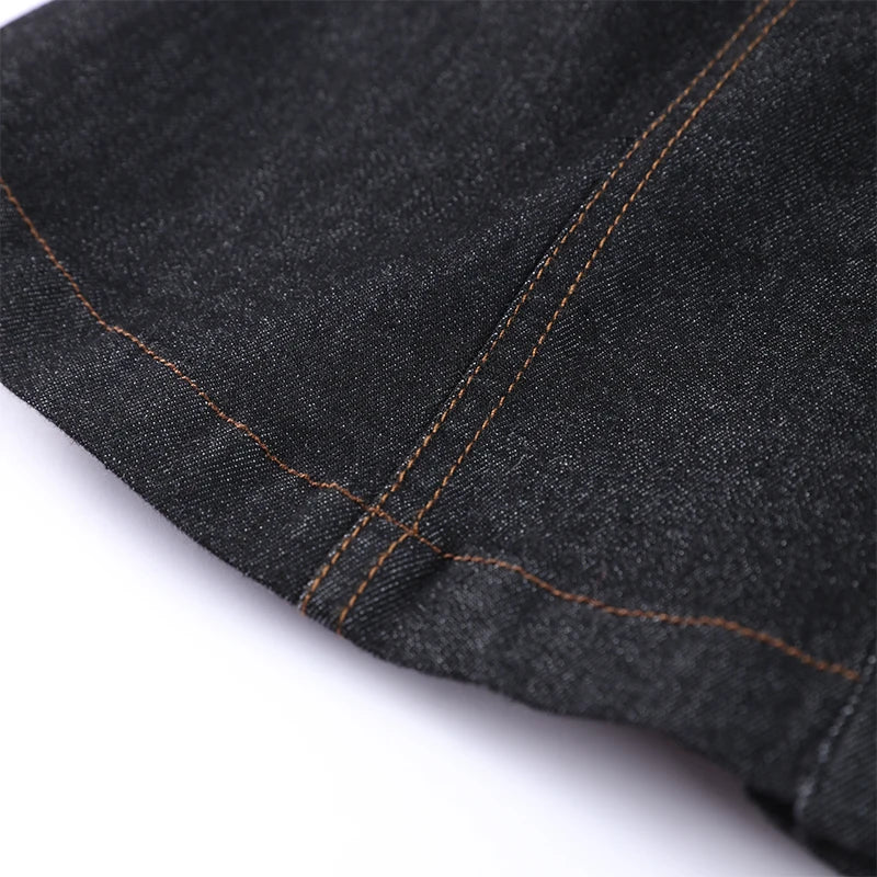 Jackie's Vintage, Trendy, Stylish, Single Breasted, Wide Legs, Casual, Denim Outfits