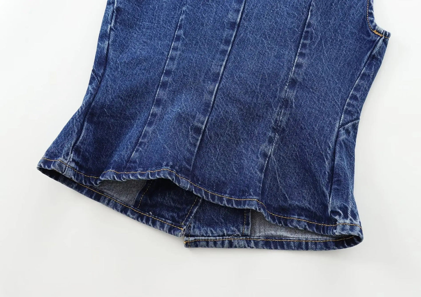 Elsa's Casual, Trendy, Stylish, Waistline, Cotton, Denim, Jeans Vest