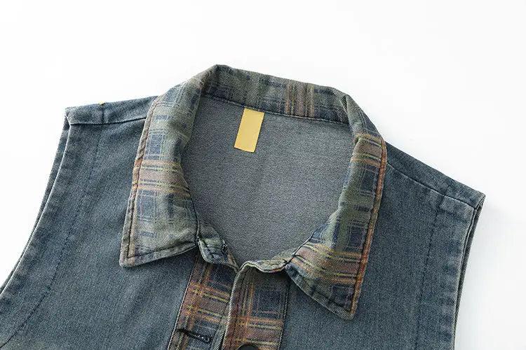 Didi's Casual, Trendy, Stylish, Waistline, Cotton, Denim, Jeans Vest