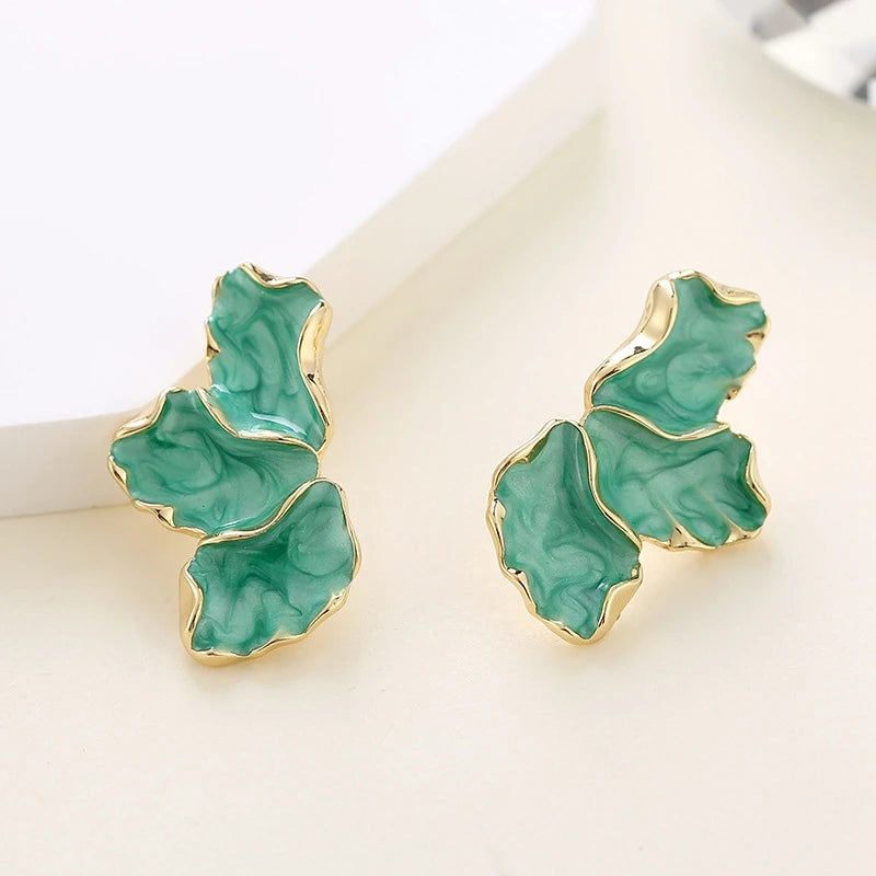 Catherine's Stylish, Petal Design, Colorful, Stud, Earrings