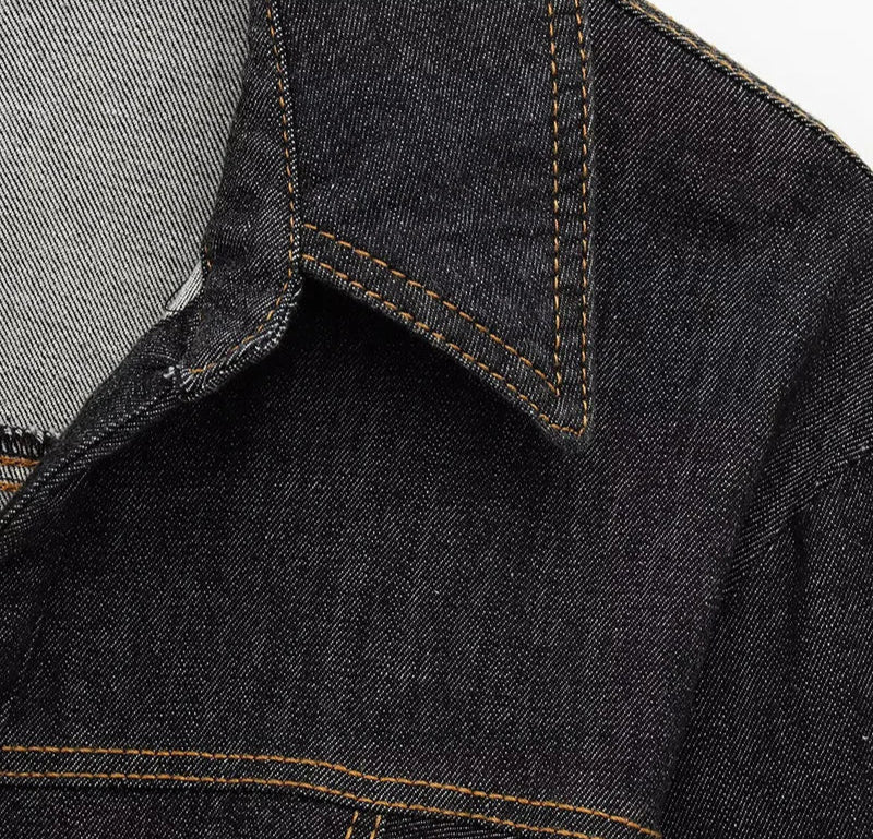 Jackie's Vintage, Trendy, Stylish, Single Breasted, Wide Legs, Casual, Denim Outfits