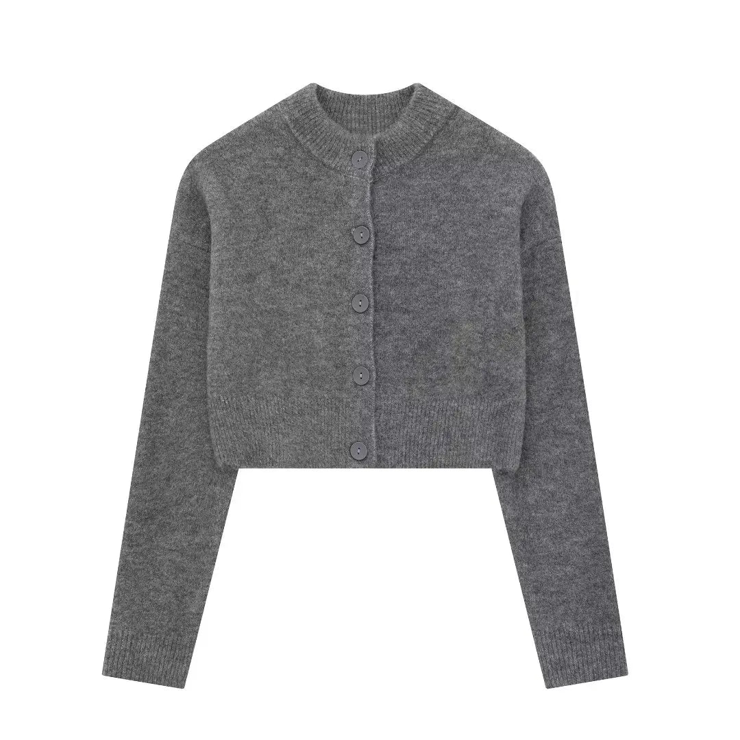 Hale's Cropped, knitted, Trendy, Stylish, Long Sleeves, Single breasted, Winter/Fall Cardigan