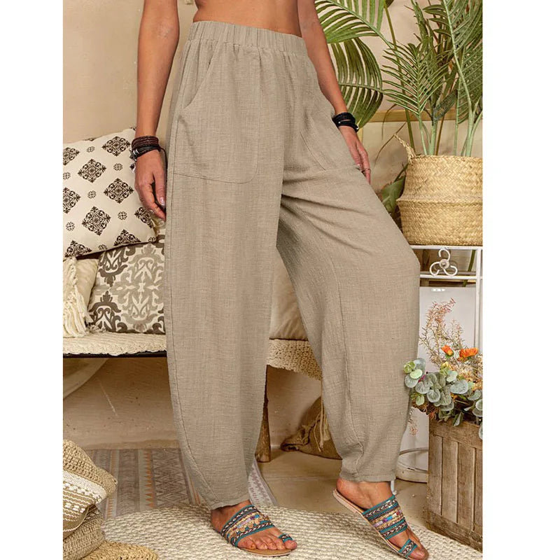 Maria's Harem Yoga Loose Pants with pockets and elastic waist