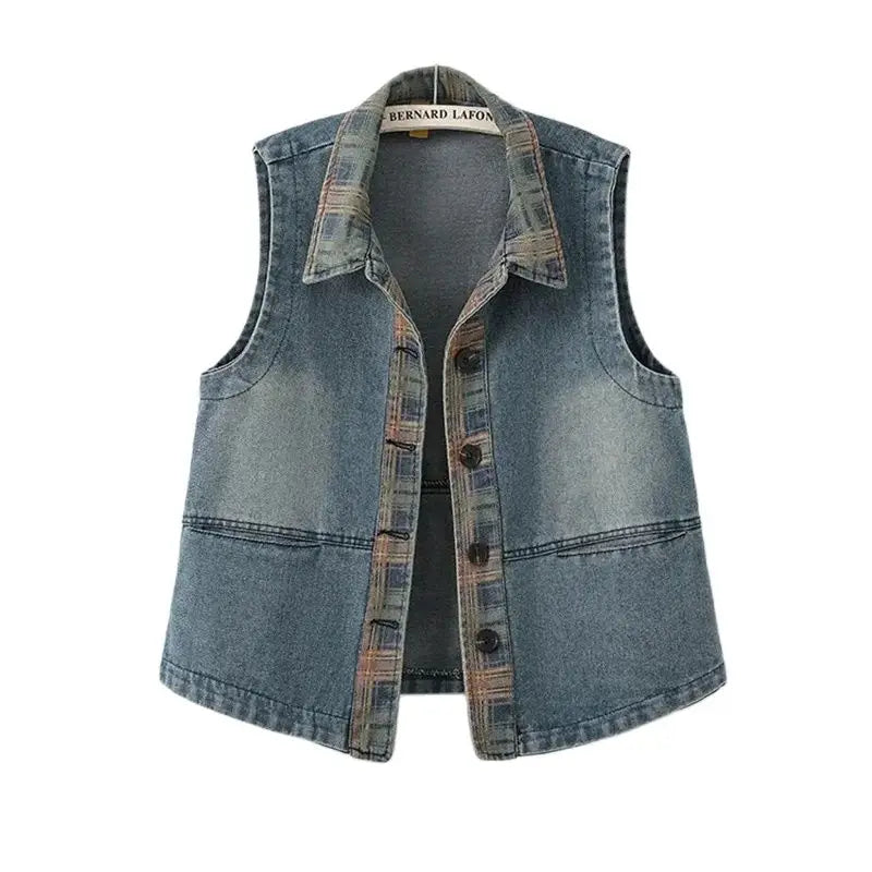 Didi's Casual, Trendy, Stylish, Waistline, Cotton, Denim, Jeans Vest