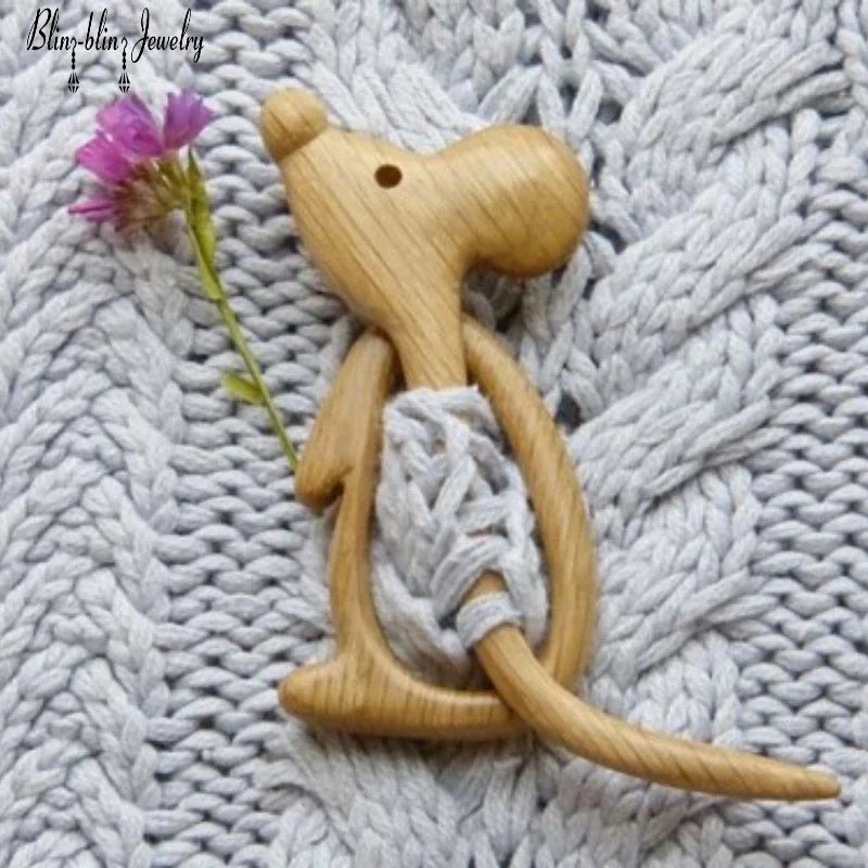 Maria's Cute wooden Scarf PIn