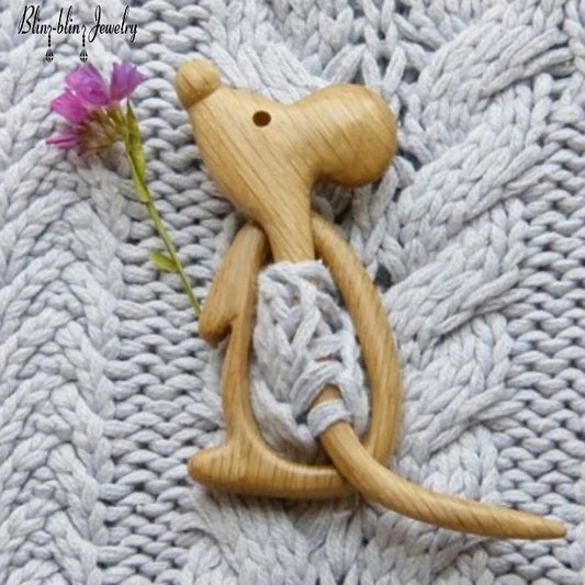 Maria's Cute wooden Scarf PIn