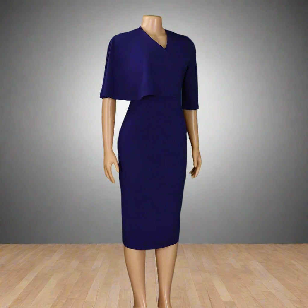 Nancy's Office style, Trendy, Stylish, Asymmetric Half Sleeves, Multicolor, Pencil Dress