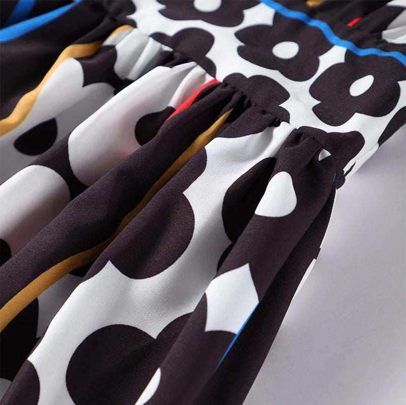 Carmen's Boho, Printed, Deep V-Neck, Long Sleeves, Summer, Stylish, Trendy, Long Dress