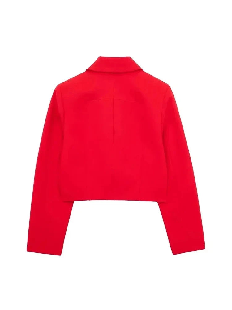 Julia's Cropped Long Sleeved Casual-elegant Blazer