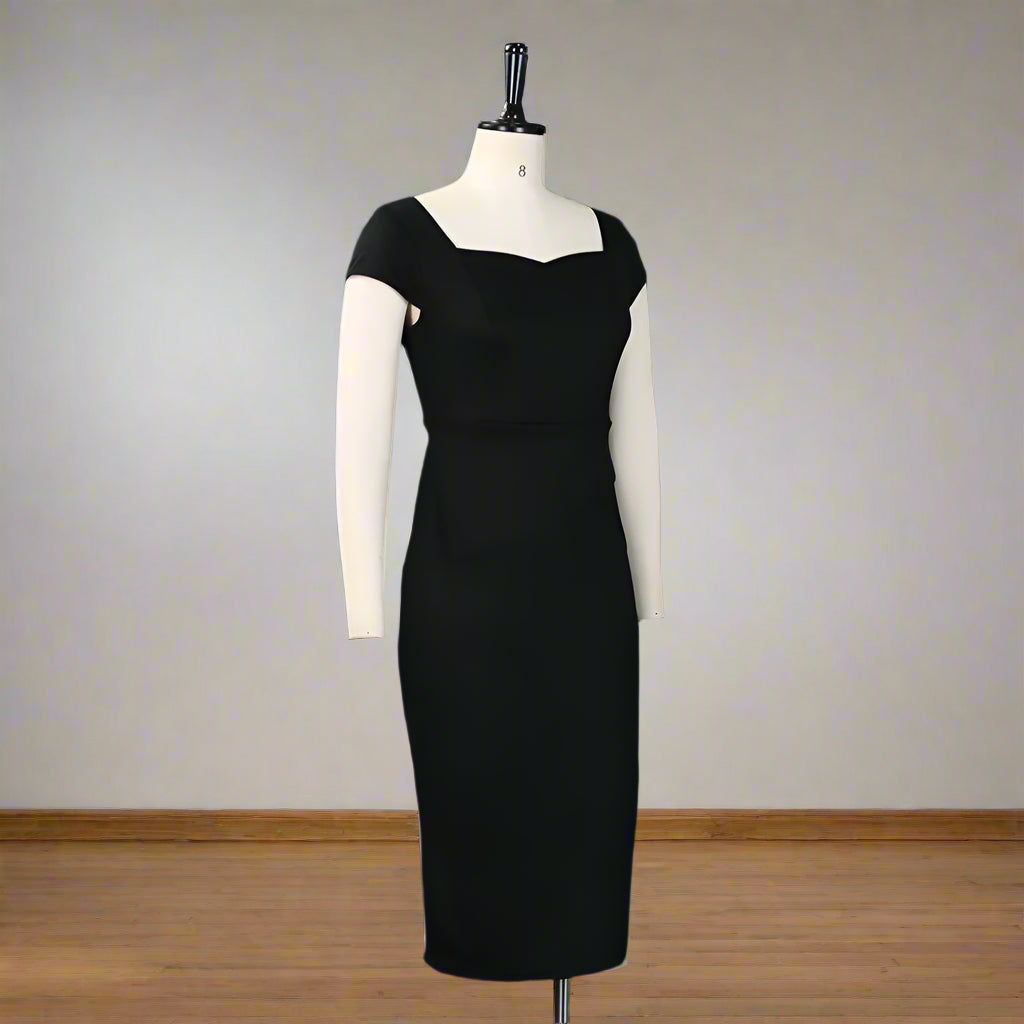Lillian's Slim Fit, Plus size, Trendy, Fashionable, Office Style, Cap Sleeves, Pencil Dress