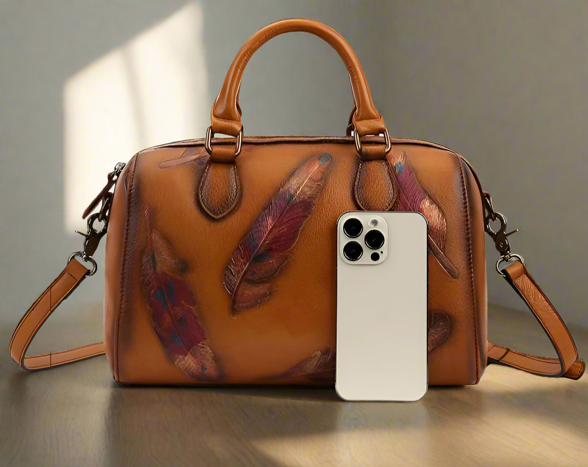 Anita's Retro, Vintage, Genuine Leather, Trendy, Stylish, Handmade, Shoulder Bag