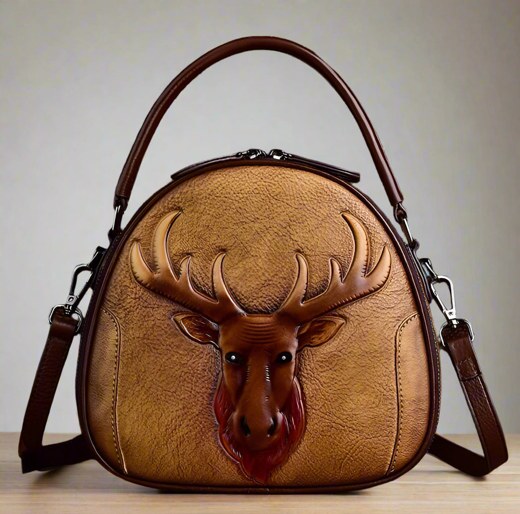 Merry's Retro, Vintage, Genuine Leather, Trendy, Stylish, Handmade, Small, Shoulder Bag