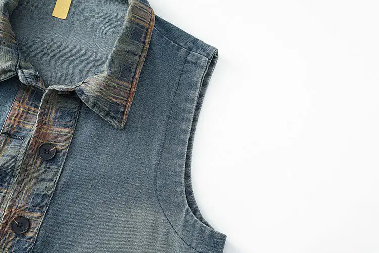 Didi's Casual, Trendy, Stylish, Waistline, Cotton, Denim, Jeans Vest
