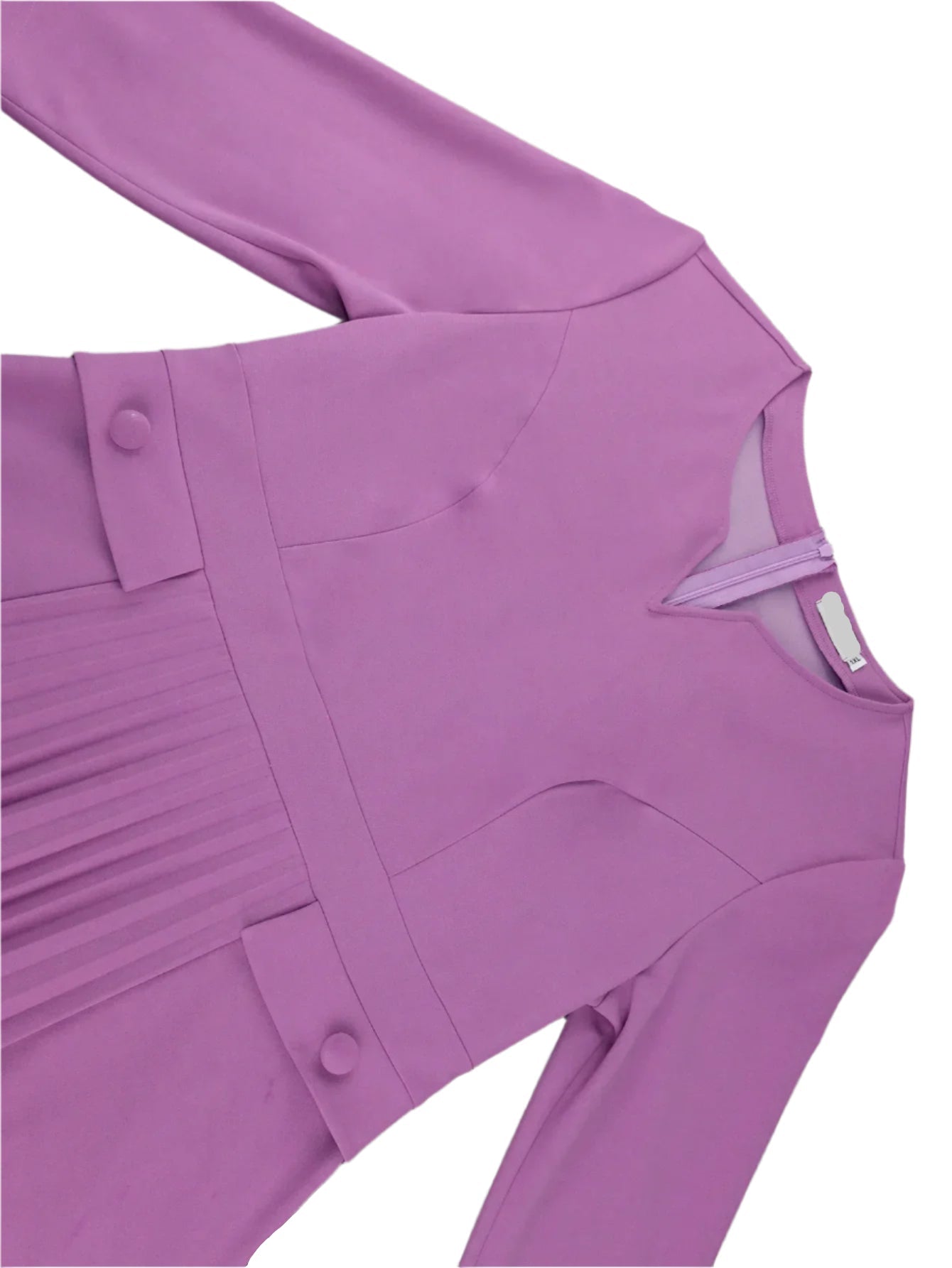 Gillan's Plus Size, Purple, Trendy, Stylish, Midi, Knee, Pleated, Office, Formal Dress