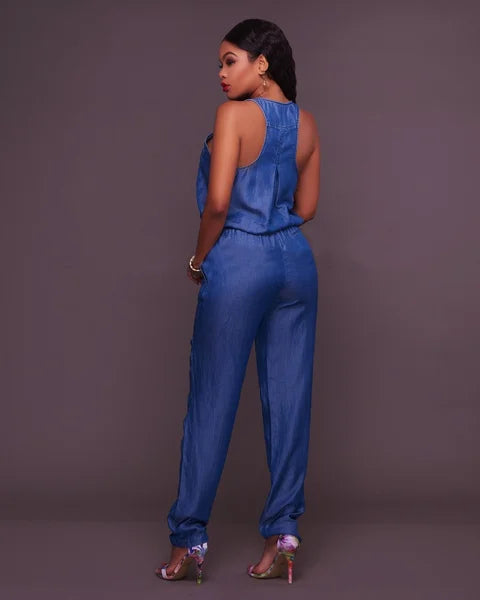 Brenda's Elegant Denim Jumpsuit