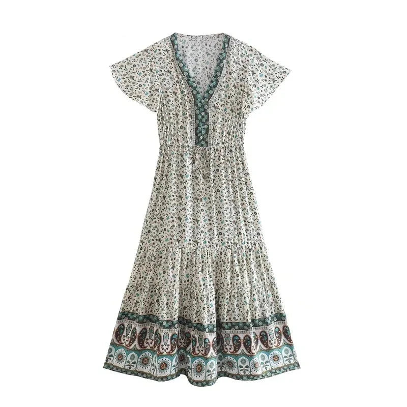 Elizabeth's casual boho midi dress