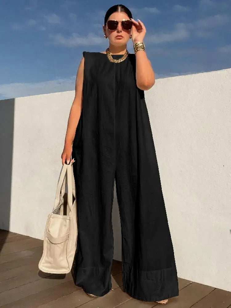 Huda's Loose Long Sleeveless Jumpsuit