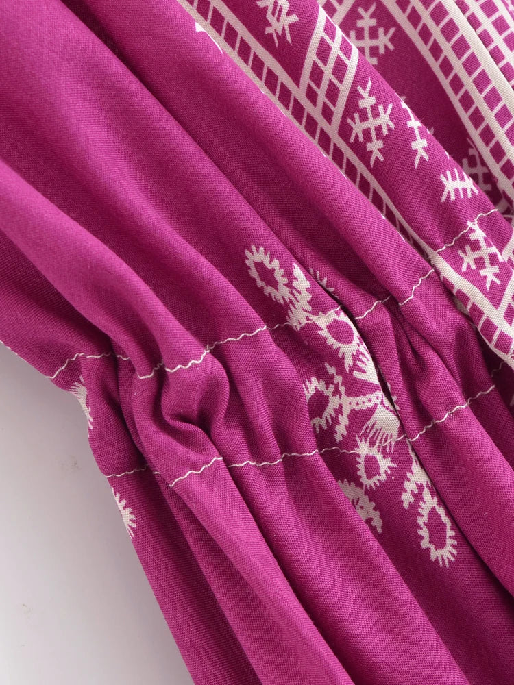 Mila's Floral, Backless, Beach, Party, Boho, Holiday, High-Low, Maxi Dress