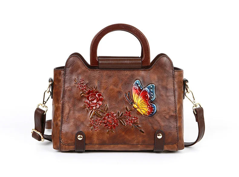 Huda's Retro, Vintage, Genuine Leather, Trendy, Stylish, Handmade, Shoulder Bag