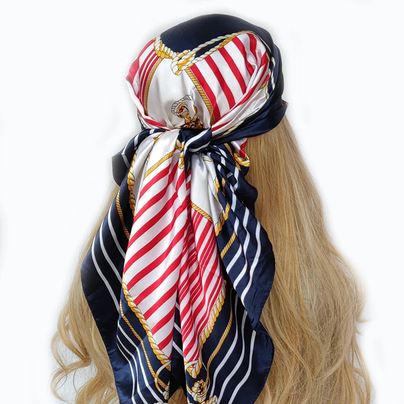 Maria's Boho silky satin headband scarf