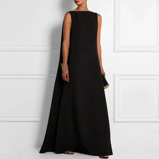 Ceilin's Maxi, Back V-Neck, Sleeveless, Loose Dress