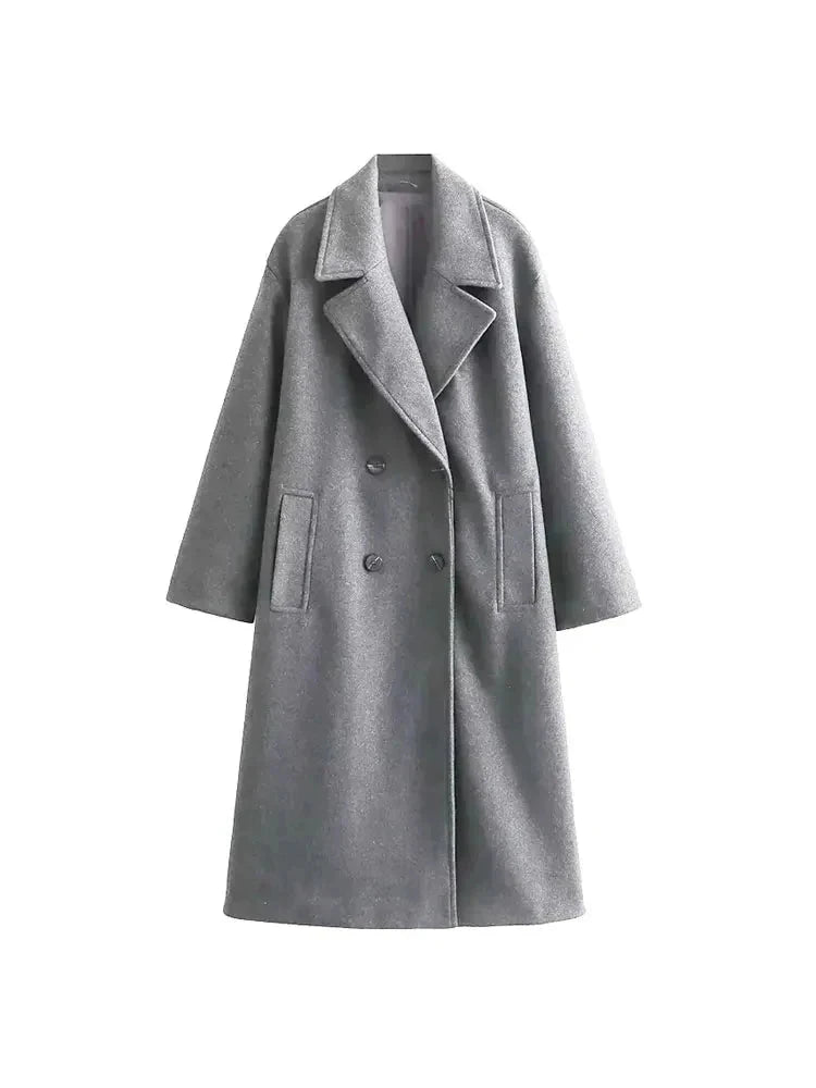 Diana's Woolen Long Coat