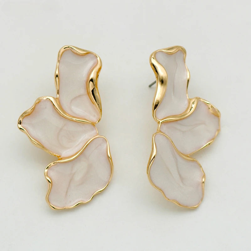 Catherine's Stylish, Petal Design, Colorful, Stud, Earrings