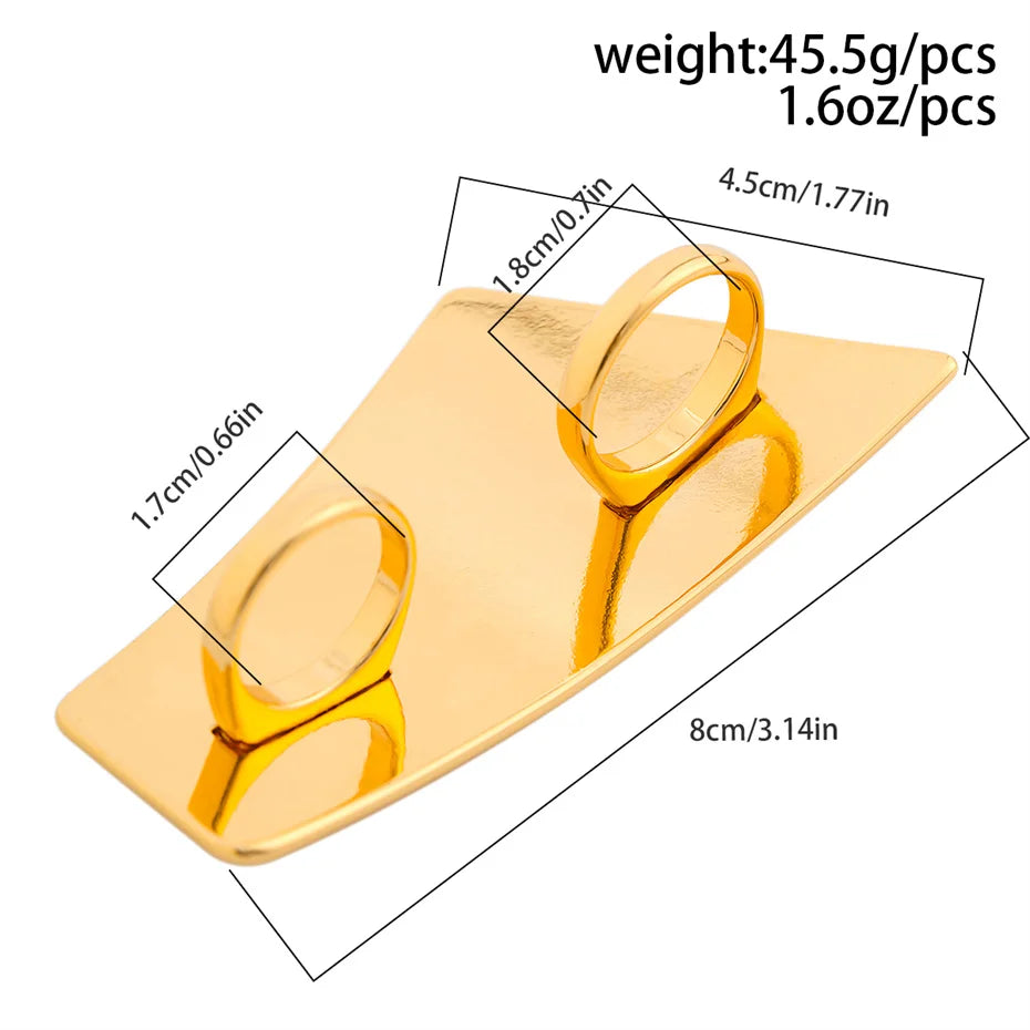 Noha's Extra Big Designed Double Rings