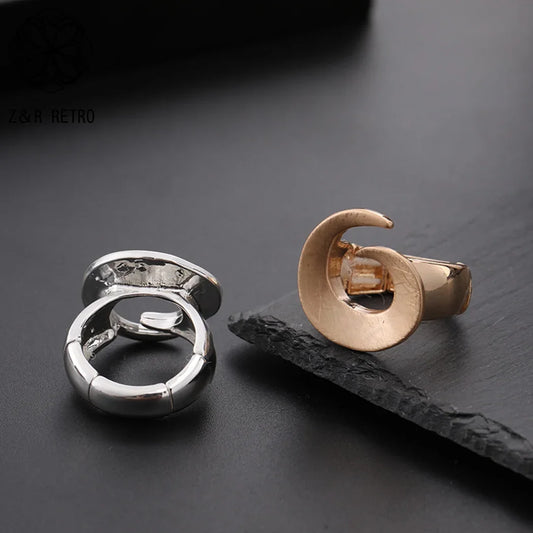 Halle's Vintage, Trendy, Stylish, Golden/Silver, Adjustable Rings