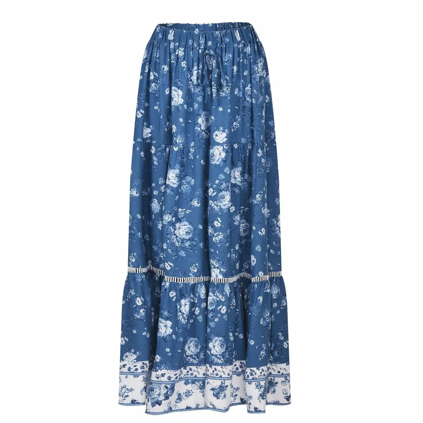 Luna' s maxi Boho skirt with elastic waist