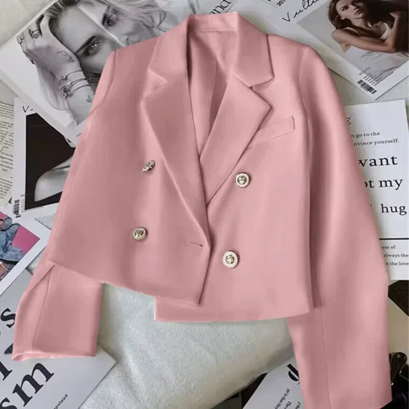 Bianca's Office Cropped Long Sleeves Blazer Jacket