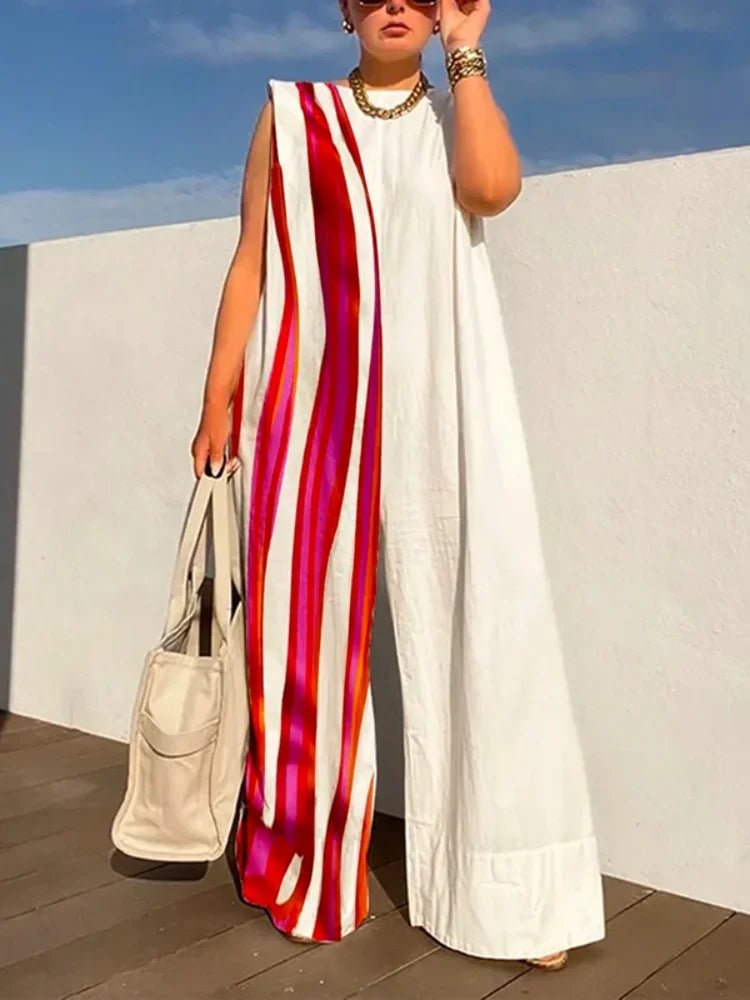 Vivian's Loose Long Sleeveless Jumpsuit