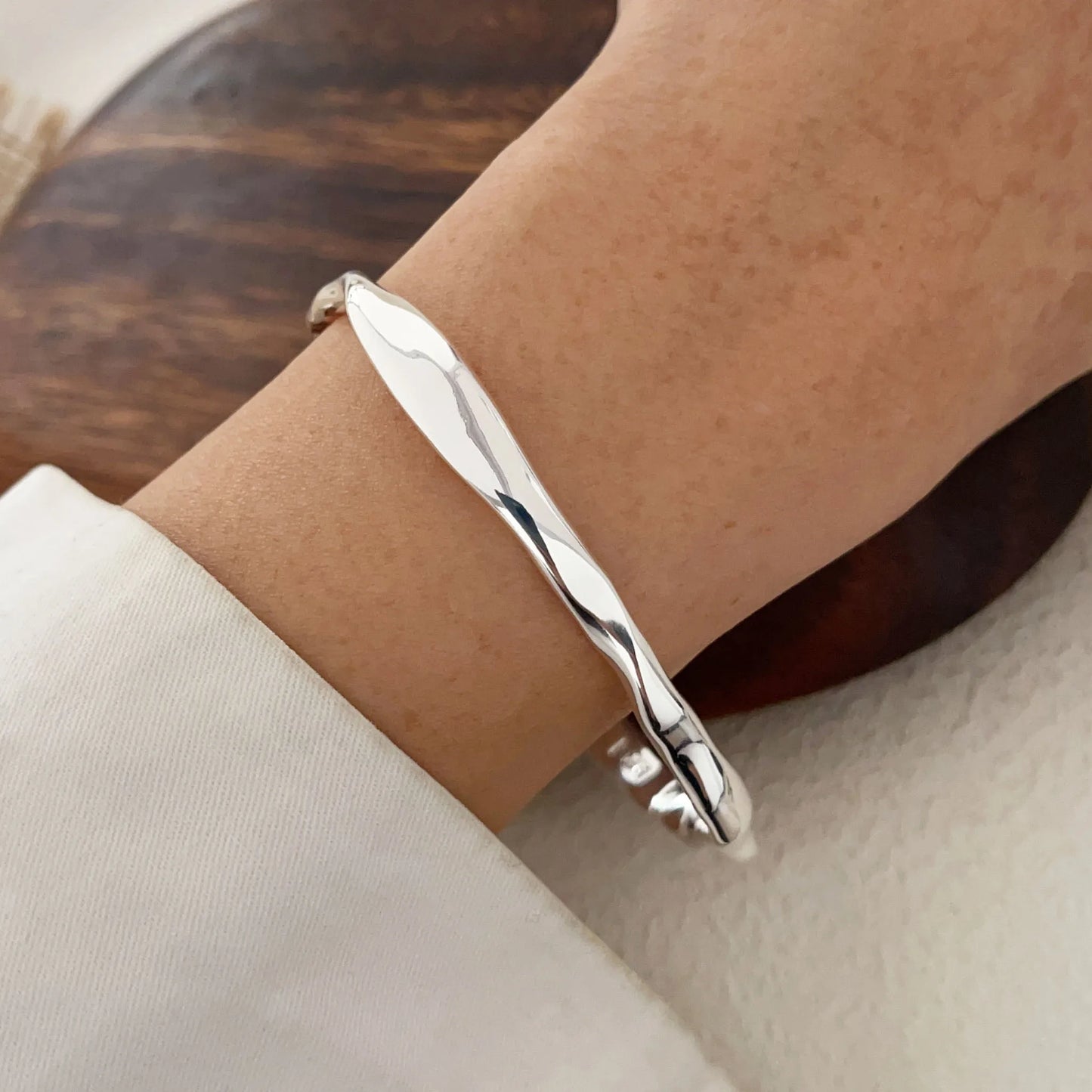 Maria's Solid, 925 Sterling Silver, Vintage, Handmade, Trendy, Minimalist, Stylish Bracelet