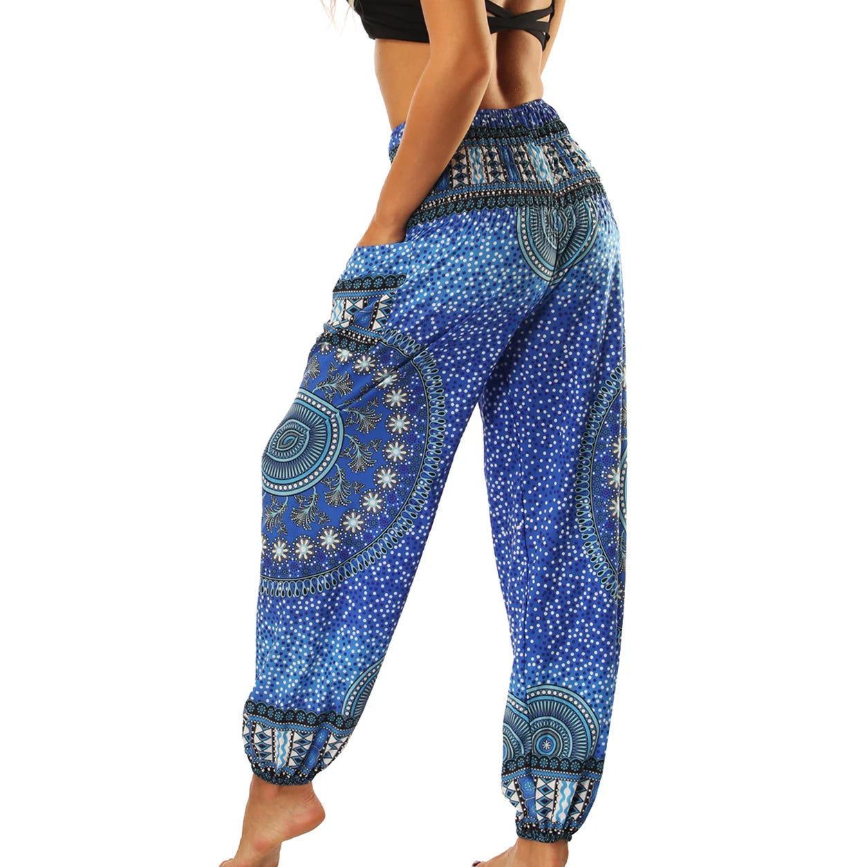 Ginney's Harem Yoga bolo loose relaxed pants with Elastic-Waist