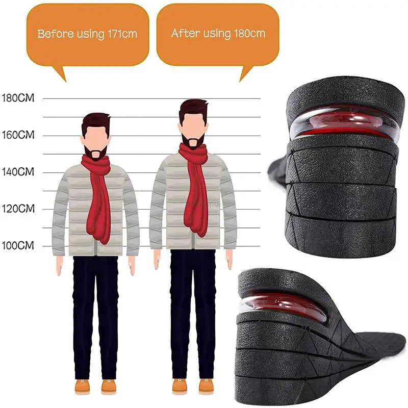 Unisex, Hight Increase, Insoles Cushion (3-9 cm)