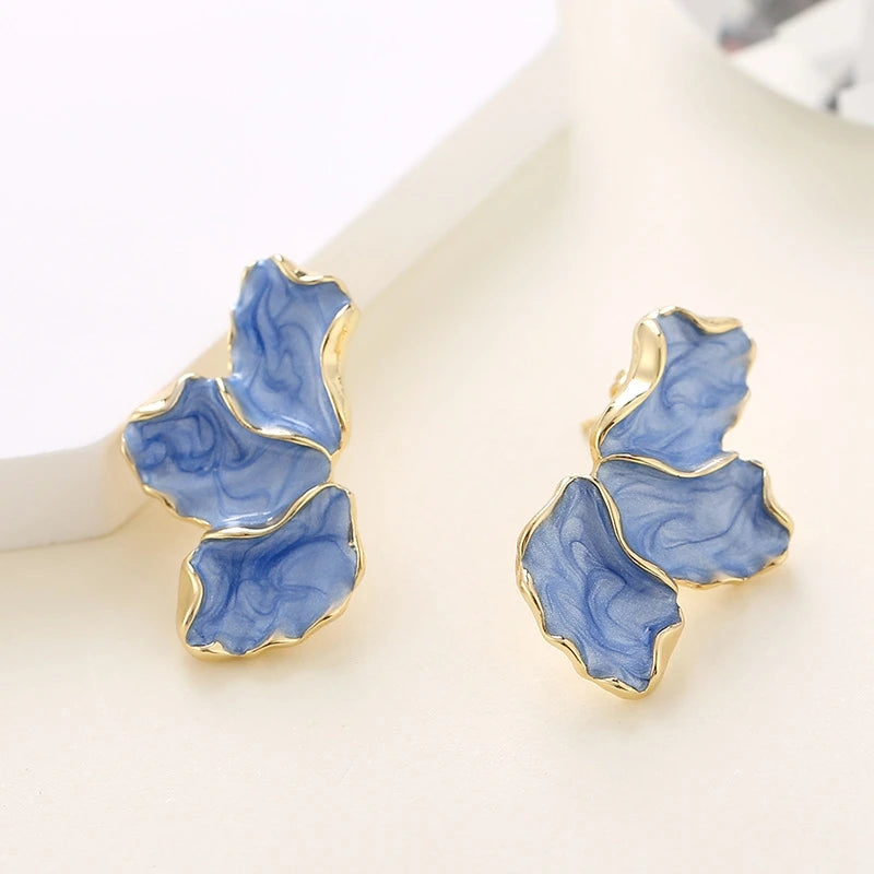 Catherine's Stylish, Petal Design, Colorful, Stud, Earrings