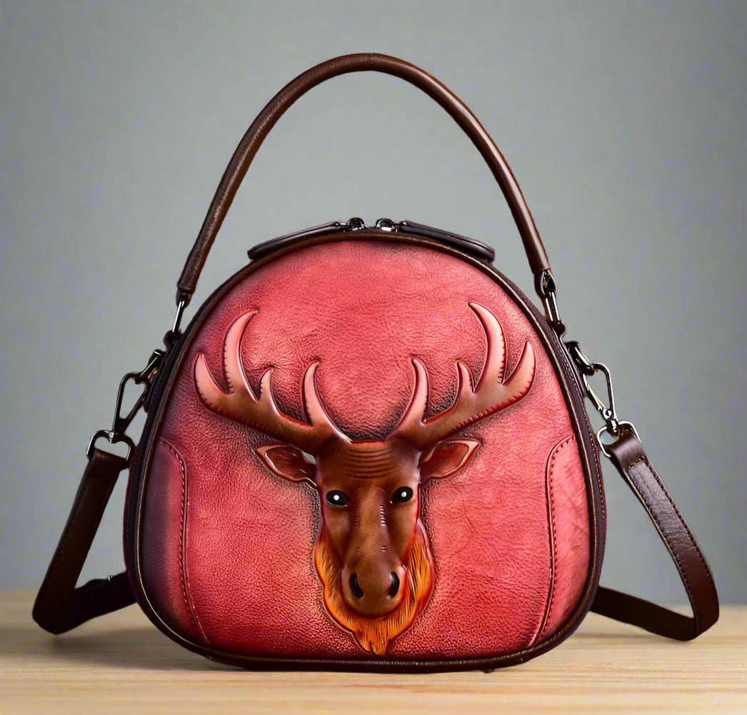 Merry's Retro, Vintage, Genuine Leather, Trendy, Stylish, Handmade, Small, Shoulder Bag