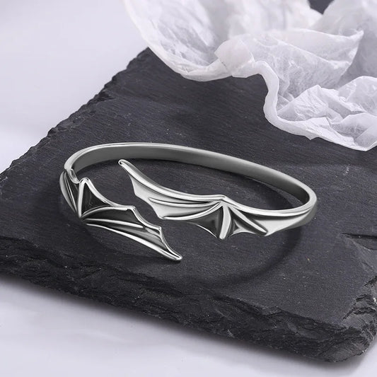 Norhan' s 925 Silver, Thick Wing, Unisex,Vintage, Trendy, Handmade Bracelet