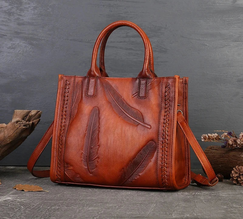 Nora's Retro, Vintage, Genuine Leather, Trendy, Stylish, Shoulder Bag