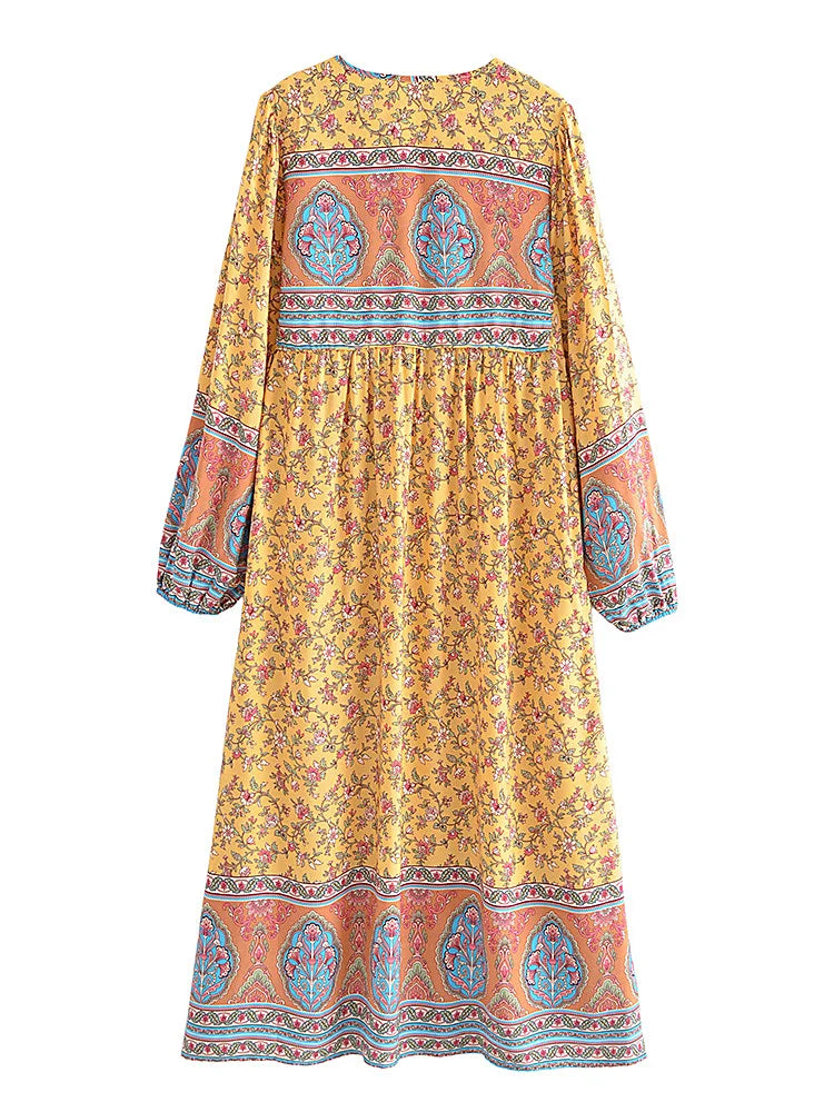 Yara's loose long boho dress