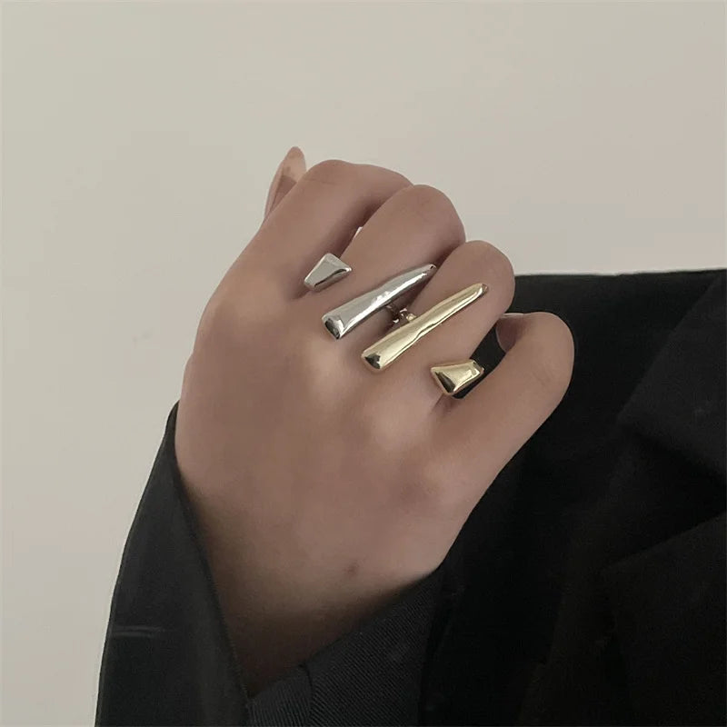 Iris's Fashionable Geometric Metal Irregular Open Ring