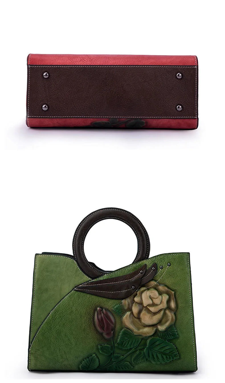 Whitney's Retro, Vintage, Genuine Leather, Trendy, Stylish, Handmade, Shoulder Bag